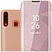 Custodia Compatibile Con Samsung Galaxy A20s In Kunzit Rosa - Clear View Specchio Coperchio Protettivo Con Funzione Di Supporto Protezione A 360 Gradi - Foto miniatura 1