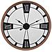 Orologio Industriale Con Cornice In Legno, Ø 70 Cm - Foto miniatura 1