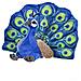 Peacock Peluche, Animale Farcito, Peluche, Regali Per Bambini, Cuddlekins, 8 Pollici, Blu - Foto miniatura 3