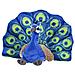 Peacock Peluche, Animale Farcito, Peluche, Regali Per Bambini, Cuddlekins, 8 Pollici, Blu - Foto miniatura 1