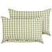 Set Di 2 Cuscini Talya 40 X 60 Cm Verde Oliva Trama A Scacchi - Foto miniatura 5