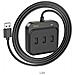 Hub Originale Multiporta Ciabatta 3x Usb 2.0 + Rj45 Con Cavo 1.2m Usb-a - Foto miniatura 3