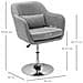 Sedia Girevole a 360? ad Altezza Regolabile, con Cuscino, Supporto Lombare e Bracciolo, 60x60x79-91 cm, Grigio - Foto miniatura 3