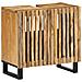 Mobile Lavabo Da Bagno 62x34x58cm Legno Massello Mango Grezzo - Foto miniatura 1