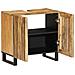 Mobile Lavabo Da Bagno 62x34x58cm Legno Massello Mango Grezzo - Foto miniatura 2