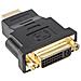 AD-0014-BK adattatore per inversione del genere dei cavi HDMI DVI-D (F) (24 + 5) Nero - Foto miniatura 1