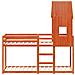 Letto A Castello Con Tetto Cera 90x200 Cm Legno Massello Pino - Foto miniatura 3