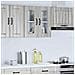 Pensile Da Cucina Con Porta In Vetro Kalmar Grigio Sonoma - Foto miniatura 3
