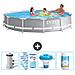 Piscina Fuori Terra - In Giro - 366x366x76 Cm - Grigio - Include Accessori Coordinati Cb89 - Foto miniatura 1