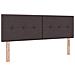 Headboard Button Tufted Marrone Scuro 160 cm Tessuto - Foto miniatura 1