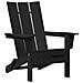 Sedia Adirondack pieghevole Nera 74,5x80,5x90 cm HDPE - Foto miniatura 1
