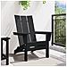 Sedia Adirondack pieghevole Nera 74,5x80,5x90 cm HDPE - Foto miniatura 3