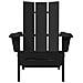Sedia Adirondack pieghevole Nera 74,5x80,5x90 cm HDPE - Foto miniatura 4