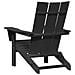 Sedia Adirondack pieghevole Nera 74,5x80,5x90 cm HDPE - Foto miniatura 6