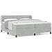 Letto con Rete a Molle e Materasso Grigio Chiaro 200x200 cm Velluto - Foto miniatura 4