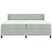 Letto con Rete a Molle e Materasso Grigio Chiaro 200x200 cm Velluto - Foto miniatura 7