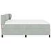 Letto con Rete a Molle e Materasso Grigio Chiaro 200x200 cm Velluto - Foto miniatura 8