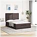 Struttura Letto Pouf con Materasso 140x190 cm in Tessuto - Foto miniatura 4