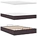 Struttura Letto Pouf con Materasso 140x190 cm in Tessuto - Foto miniatura 9