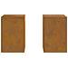 Supporti per Piante da Esterno Pillar 2 pz 24x24x35 cm Acciaio Corten - Foto miniatura 1