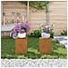 Supporti per Piante da Esterno Pillar 2 pz 24x24x35 cm Acciaio Corten - Foto miniatura 2