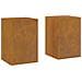 Supporti per Piante da Esterno Pillar 2 pz 24x24x35 cm Acciaio Corten - Foto miniatura 7