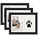 Cornice Ricordo Per Impronte Di Zampe Di Cani E Gatti Con Tampone Di Inchiostro Black - Foto miniatura 1