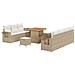Set Divano da Giardino 10 pcs beige e panna 80 x 80 x 71 cm - Foto miniatura 1