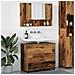 Set di mobili per il bagno con cassetto 2 pcs Legno vecchio - Foto miniatura 2