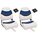 Set Sedile da Barca Pieghevole 4 pz con Schienale Alto - Foto miniatura 1