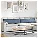 Cuscini da Divano 2 pcs Blu 145 x 40 cm Tessuto in Cords - Foto miniatura 2