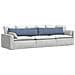 Cuscini da Divano 2 pcs Blu 145 x 40 cm Tessuto in Cords - Foto miniatura 3
