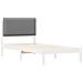 Letto con Testiera Rivestita Grigio chiaro 75 x 190 cm - Foto miniatura 4