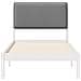 Letto con Testiera Rivestita Grigio chiaro 75 x 190 cm - Foto miniatura 5