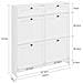 Armadio Per Scarpe Bianco Con 4 Ante Ribaltabili E 2 Cassetti, Capacità 12 Paia, Antiribaltamento - Foto miniatura 2