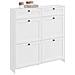 Armadio Per Scarpe Bianco Con 4 Ante Ribaltabili E 2 Cassetti, Capacità 12 Paia, Antiribaltamento - Foto miniatura 1