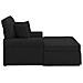 Chaise Longe con Gonna con cuscino 3 pcs Nero Tessuto - Foto miniatura 5
