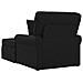 Chaise Longe con Gonna con cuscino 3 pcs Nero Tessuto - Foto miniatura 6