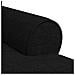 Chaise Longe con Gonna con cuscino 3 pcs Nero Tessuto - Foto miniatura 8