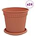 Vasi per Piante 24 pcs Rosso Mattone Ø 17 x 14 cm Plastica - Foto miniatura 1