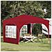 Tenda per feste a pop-up 290 x 290 x 245 cm Borgogna - Foto miniatura 2
