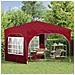 Tenda per feste a pop-up 290 x 290 x 245 cm Borgogna - Foto miniatura 3