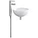 Lavabo da bagno Cromato 32 x 32 x 13 cm Metallo - Foto miniatura 1