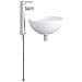Lavabo da bagno Cromato 32 x 32 x 13 cm Metallo - Foto miniatura 4