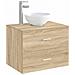 Lavabo da bagno Cromato 32 x 32 x 13 cm Metallo - Foto miniatura 2