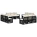 Set Divano da Giardino 12 pcs Nero polyrattan - Foto miniatura 1