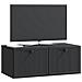 Mobile Porta TV da Muro Nero 78,5 x 41 x 30 cm - Foto miniatura 2
