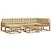 Set di divani da esterno 7 pcs Bianco e Beige - Foto miniatura 1