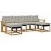 Set di divani da esterno 6 pcs Bianco e Grigio Chiaro - Foto miniatura 1