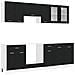 Unità Cucina Lyon 8 pcs Rovere Nero Legno multistrato - Foto miniatura 1
